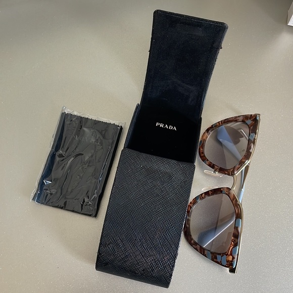 Prada Sunglasses - Tortoise with Light Blue - Picture 9 of 11